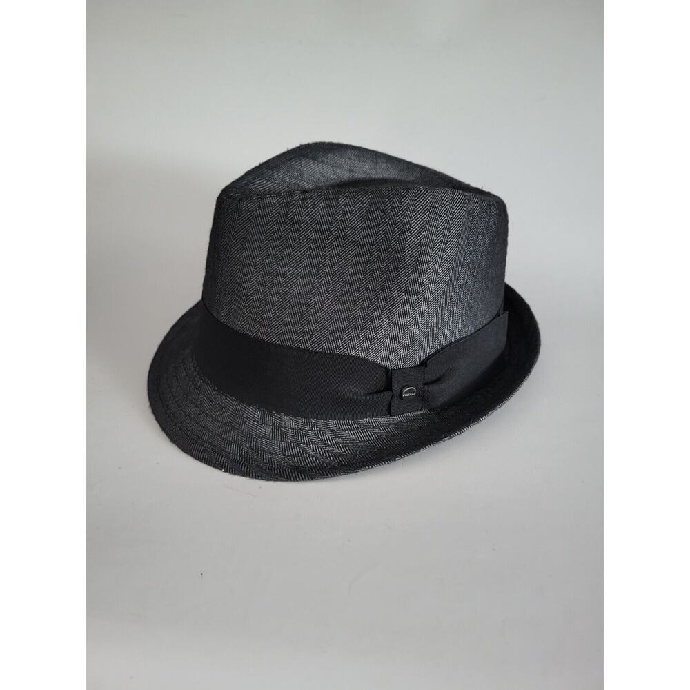 Stetson Fedora Hat Men's Size Small/Medium Polyester Black and Gray All American